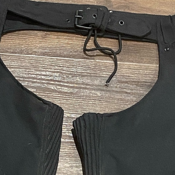 Nexgen Women’s 3XL Nylon Twill Chaps Wings Studs zips snaps lace black - Picture 4 of 7